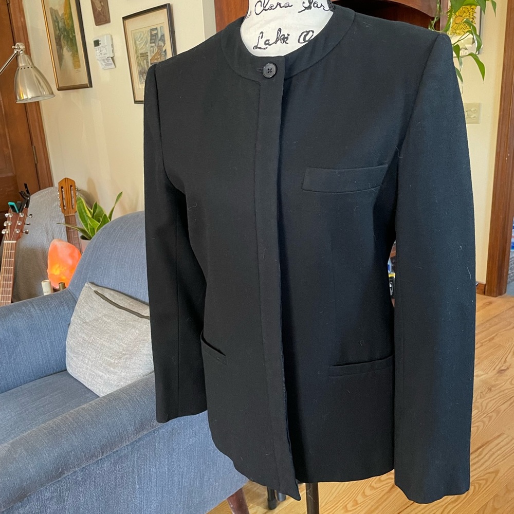 Vintage Black Wool Blazer